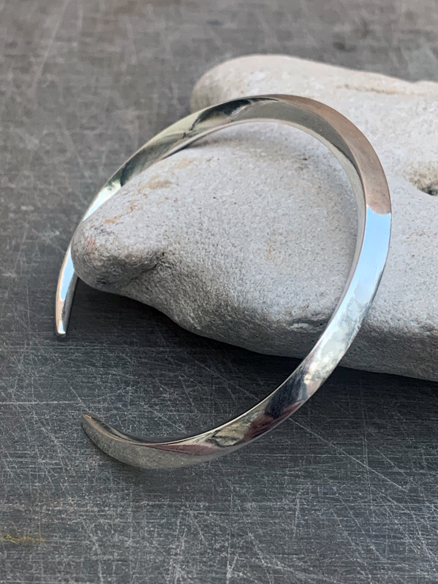 Viking Cuff - UNISEX - Chunky Silver Torc Bracelet