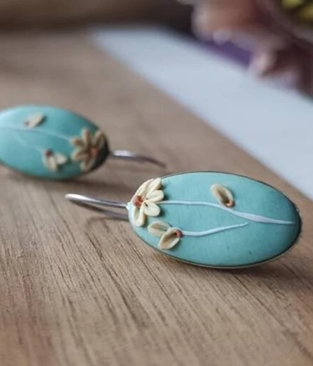 Chamomile flower earrings