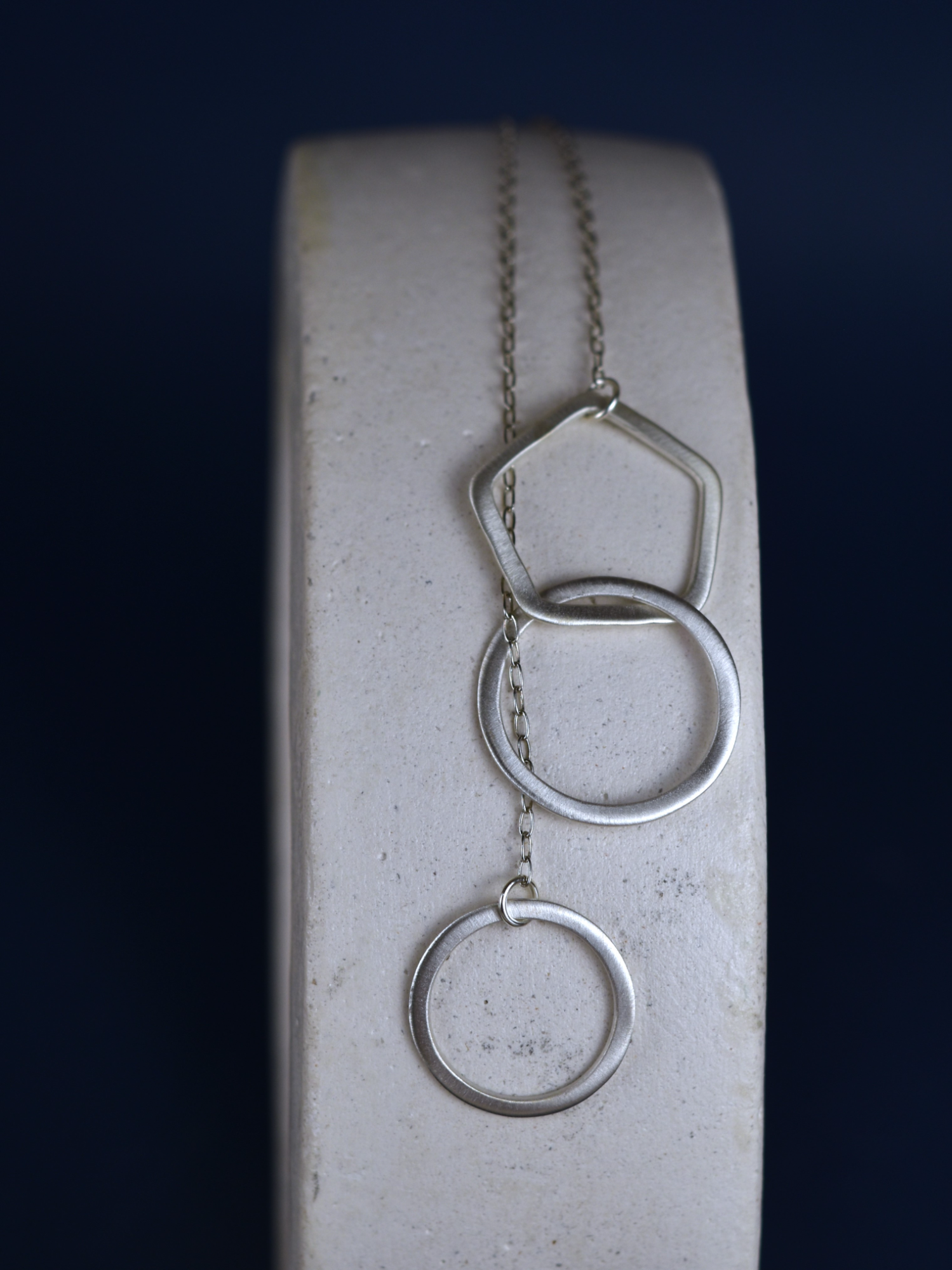 Geometric lariat necklace
