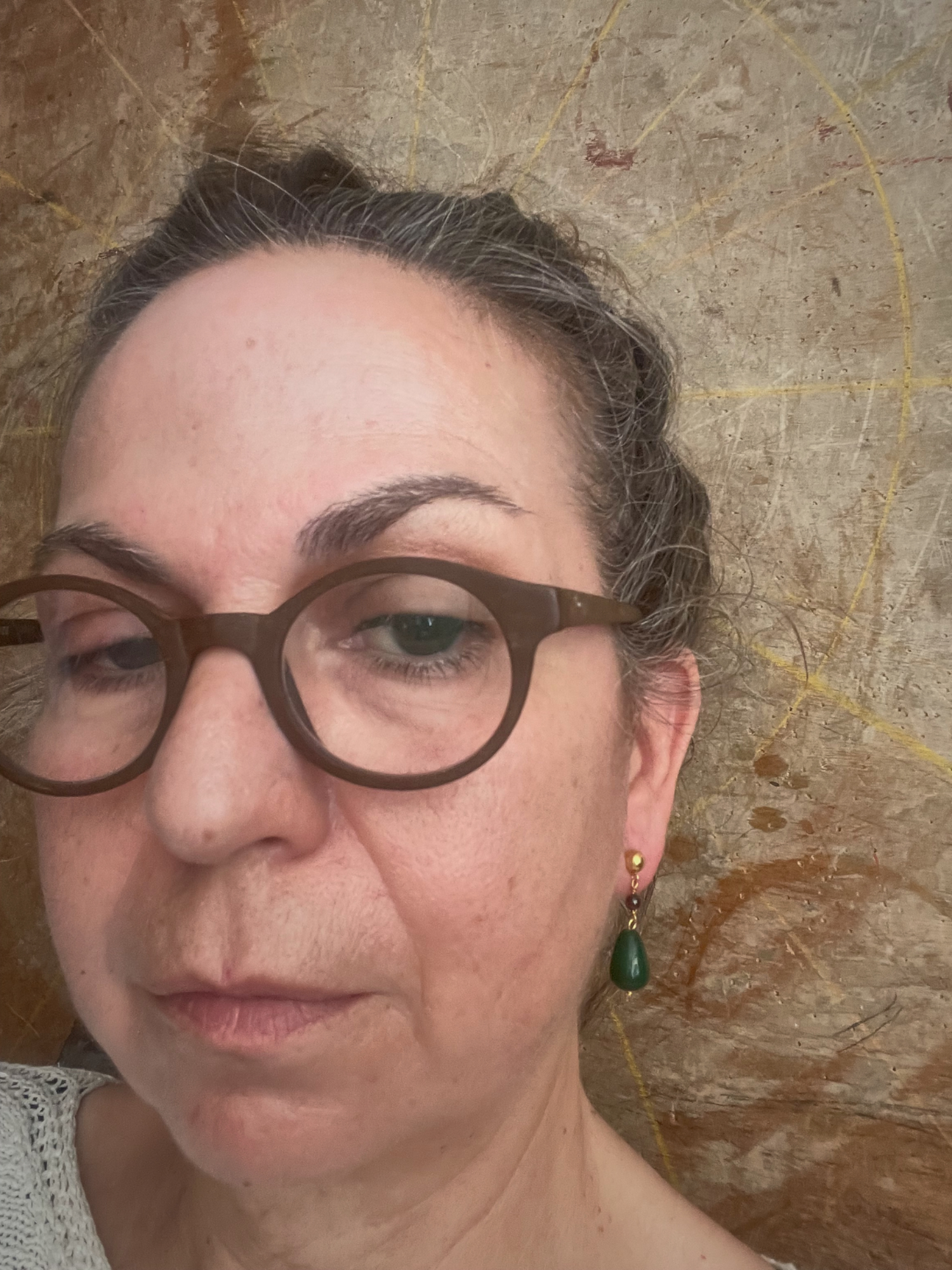 Jade and Garnet Wizard Earrings