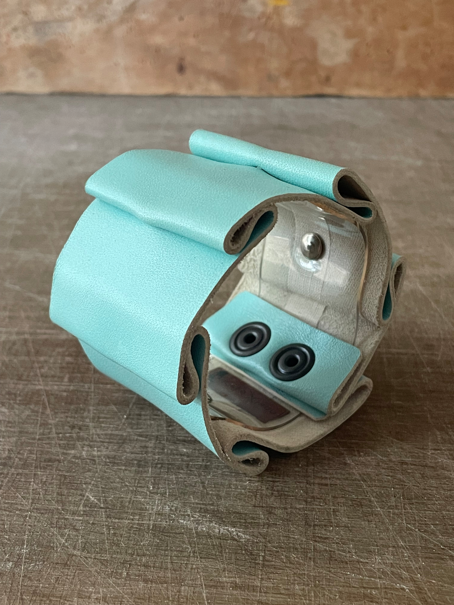 Leather MEANDER Cuff Bracelet