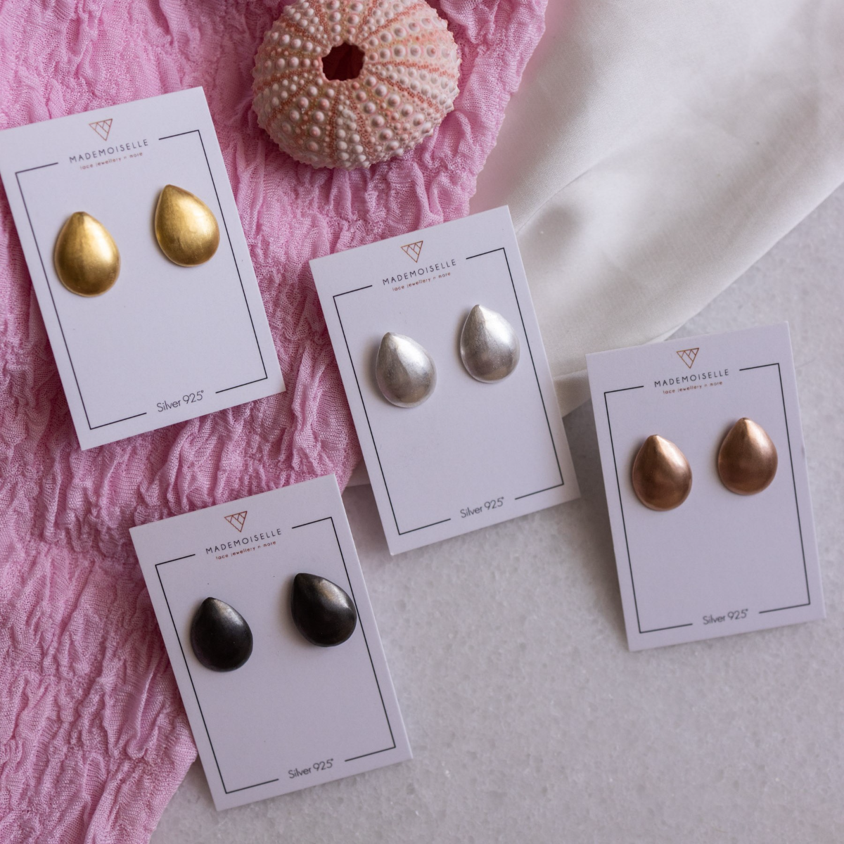 Tear Drop Stud Earrings