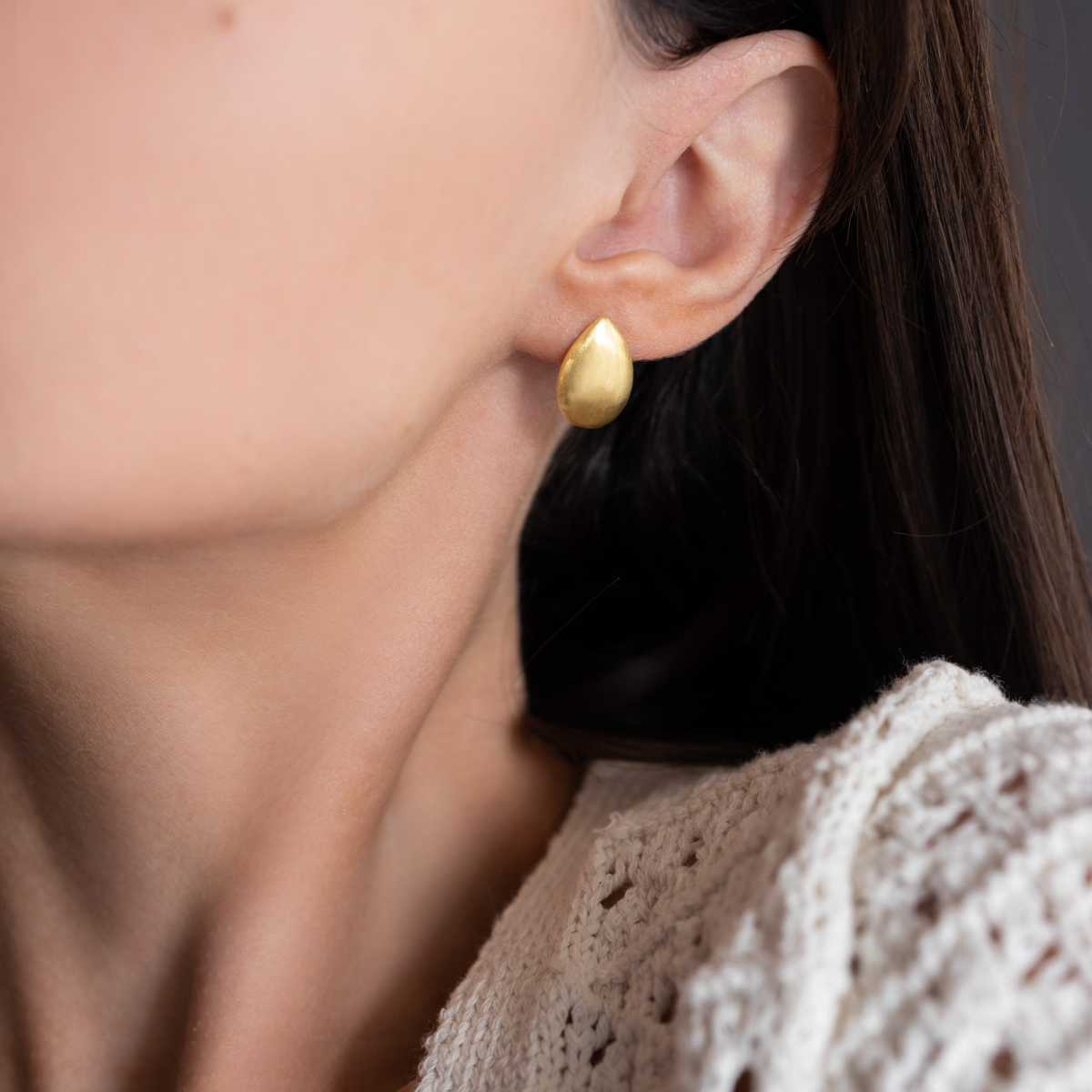 Tear Drop Stud Earrings