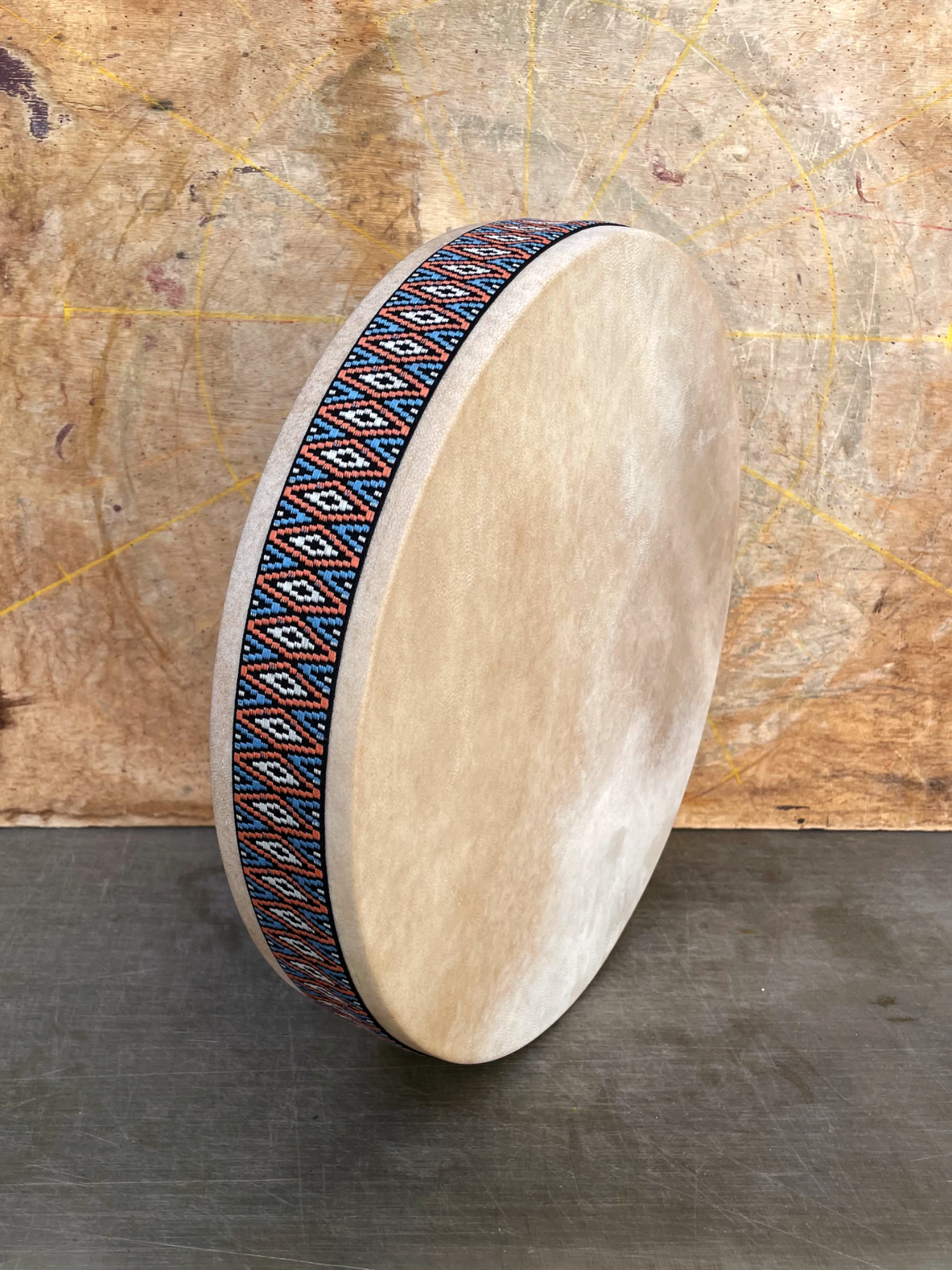 Tambour Perles Vagues Enfant Instrument Musique Violet 25cm Tambour Océan Ibasenice - Sons Vagues Instrument Musique Enfant Violet Jouet Musical Enfants Sons Vagues