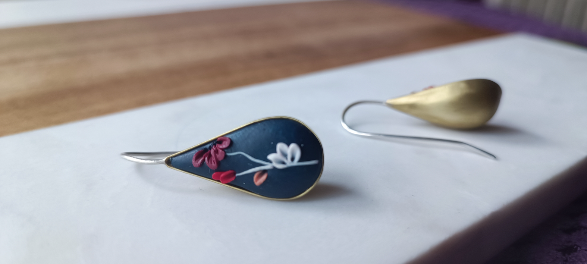 Blue Teardrop earrings 