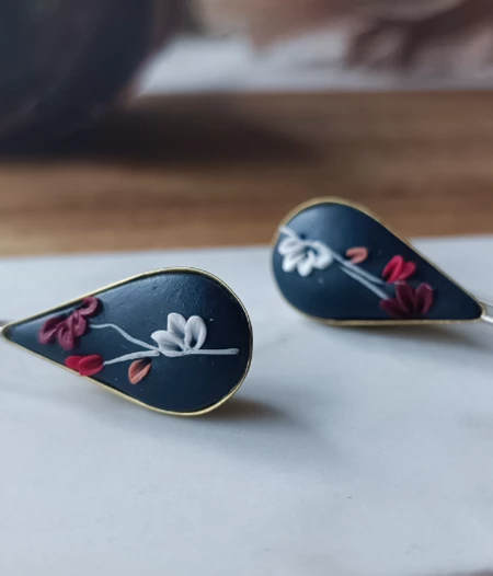 Blue Teardrop earrings