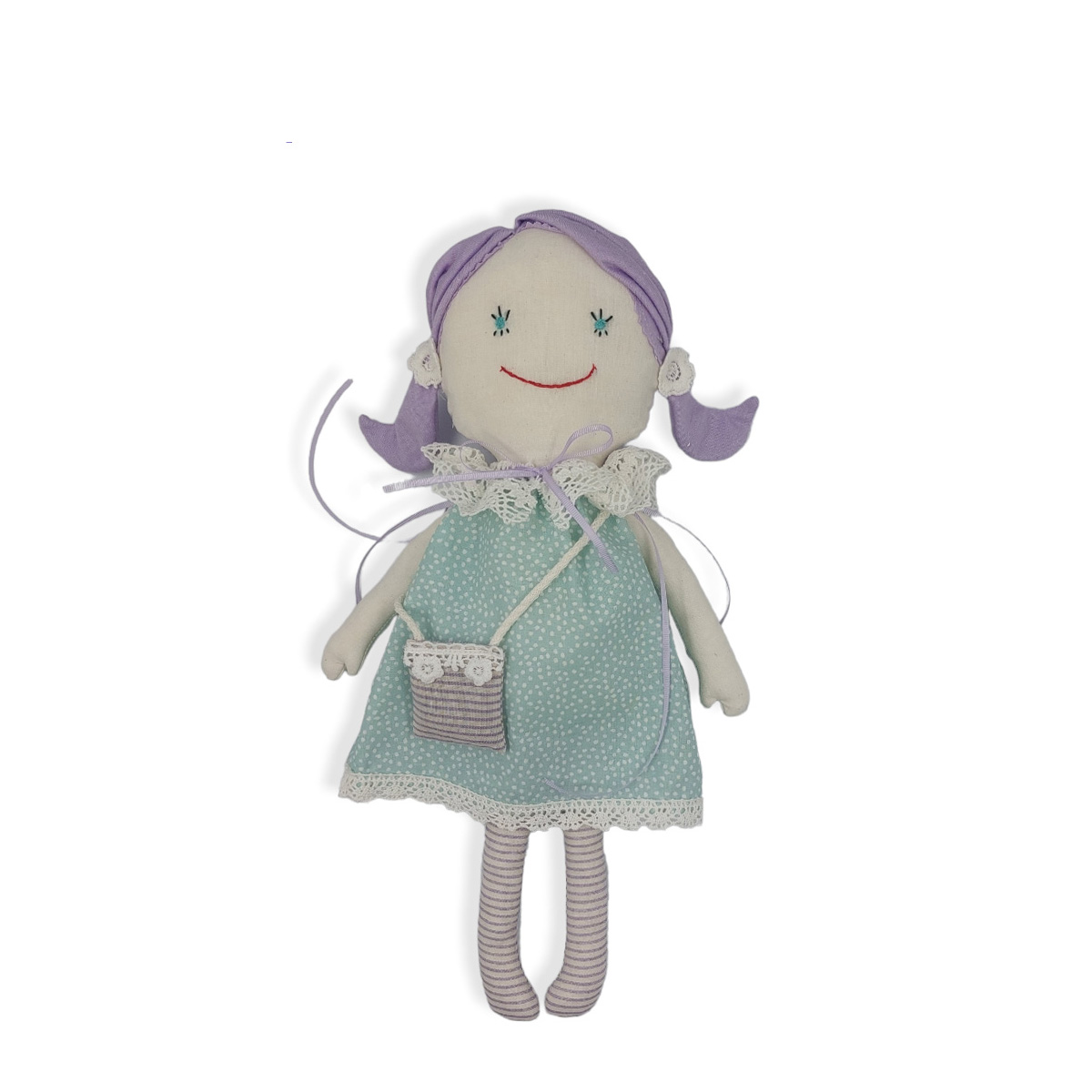 Κουκλίτσα Λεβαντένια με φορεματάκι