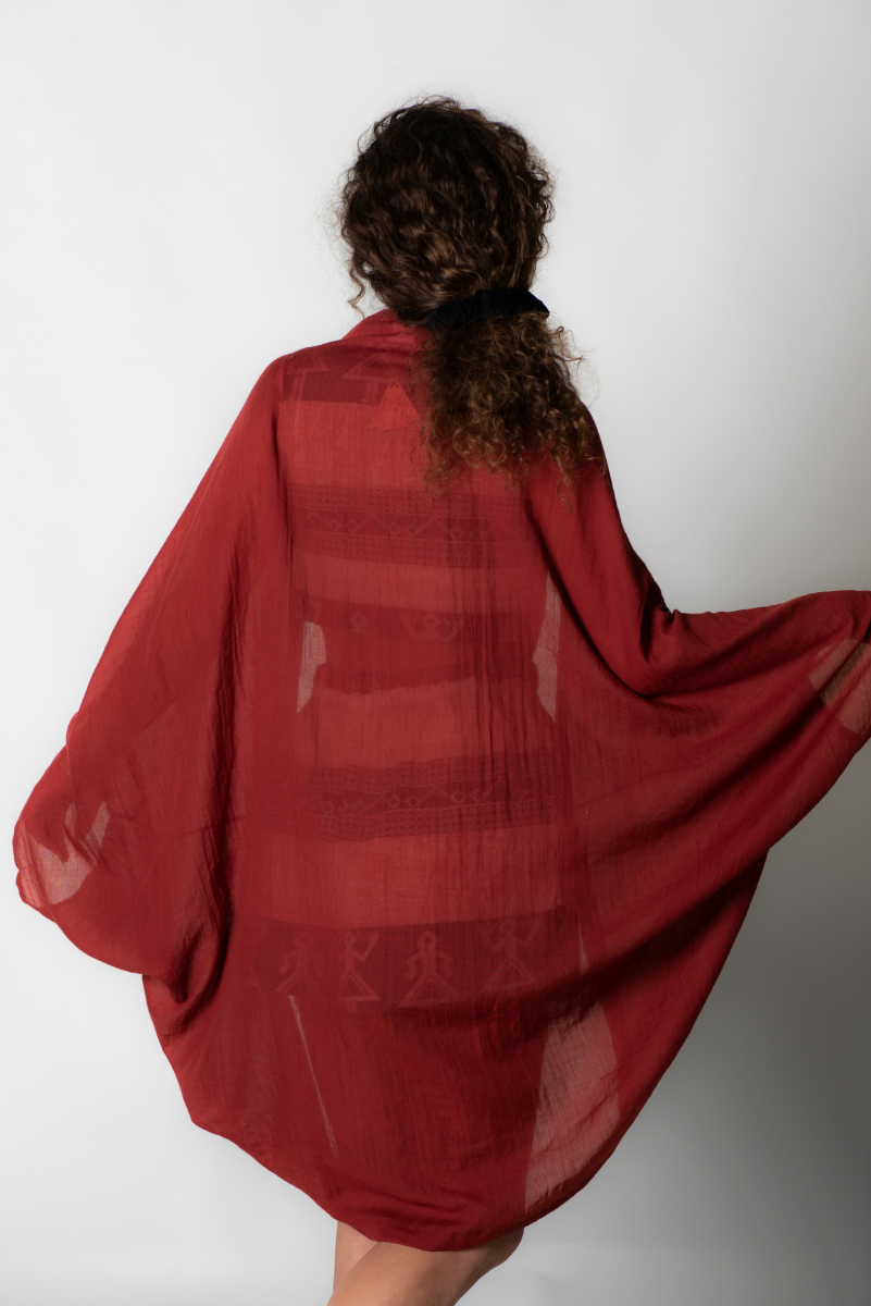 Fiery Elegance | The Kimono Jacket