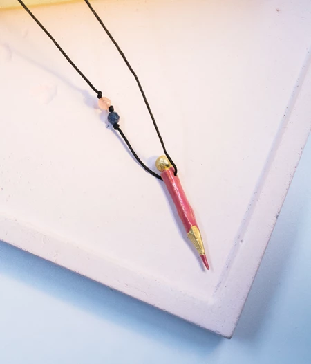 Retro Pencil Necklace