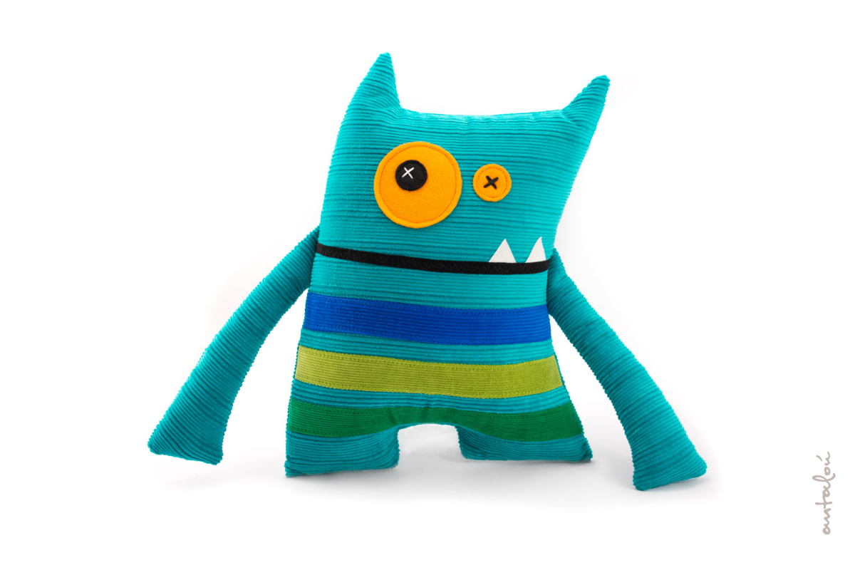 huggy Striped Monster - soft toy
