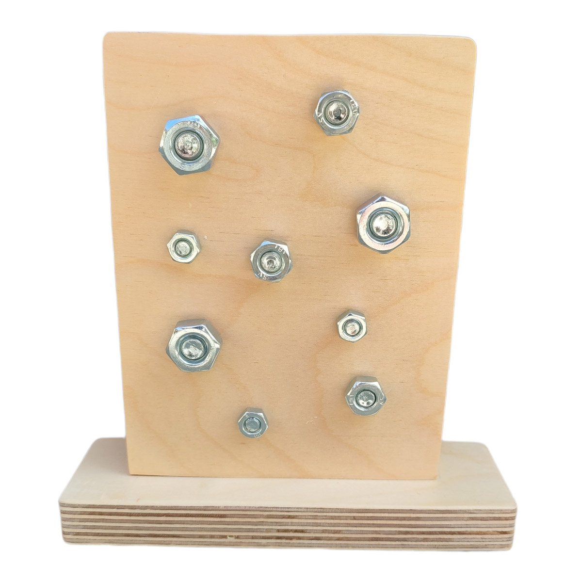 Ξύλινη βάση βιδωμάτων με εννέα τρύπες