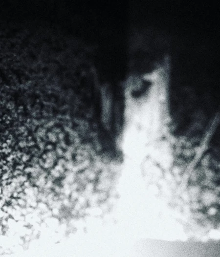 Black photo on white frame zine