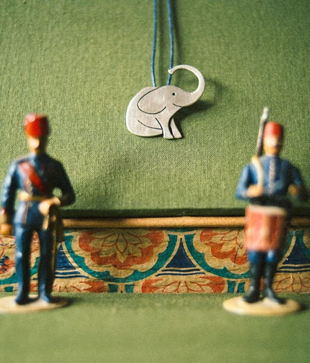 Smiling elephant charm