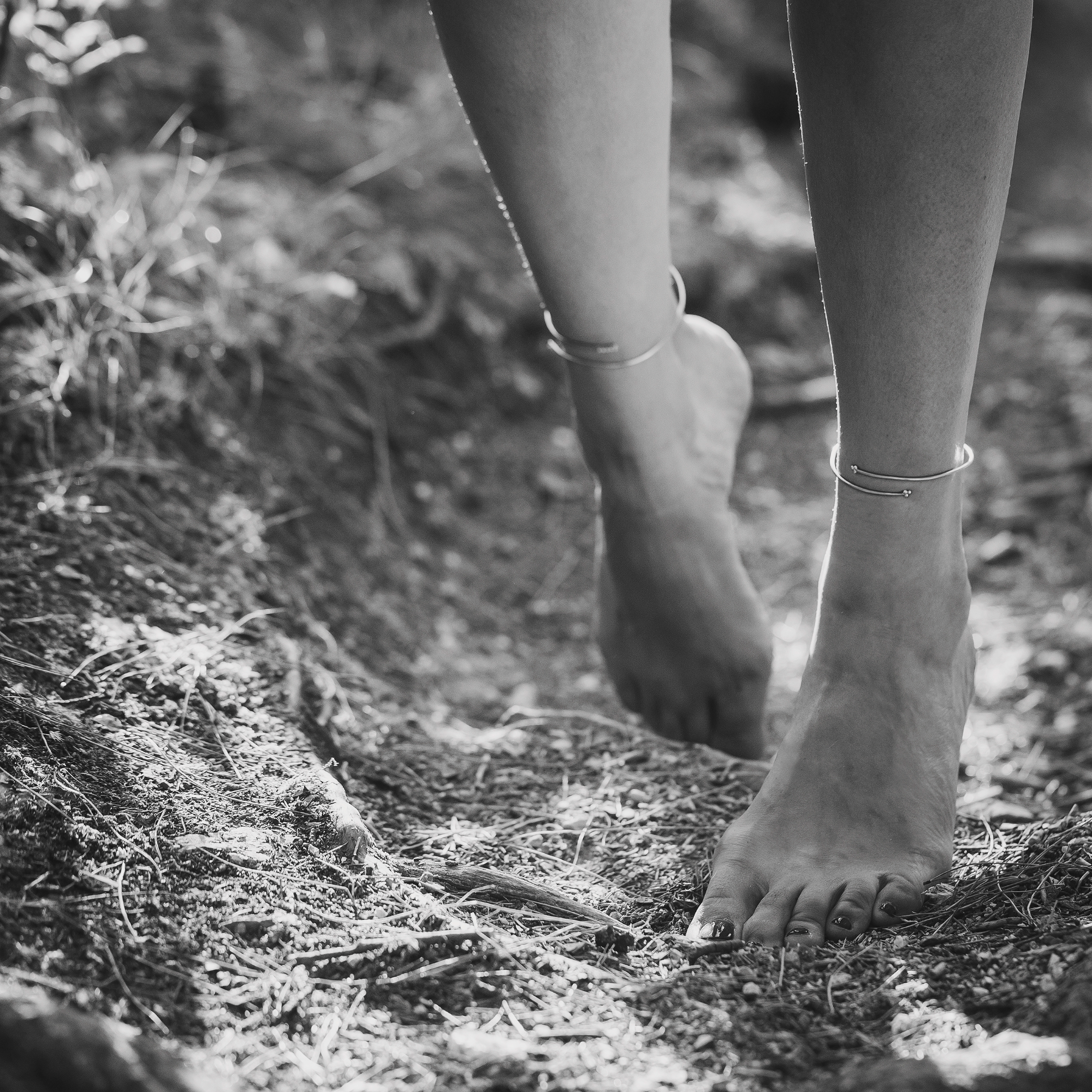 Three dots silver anklet