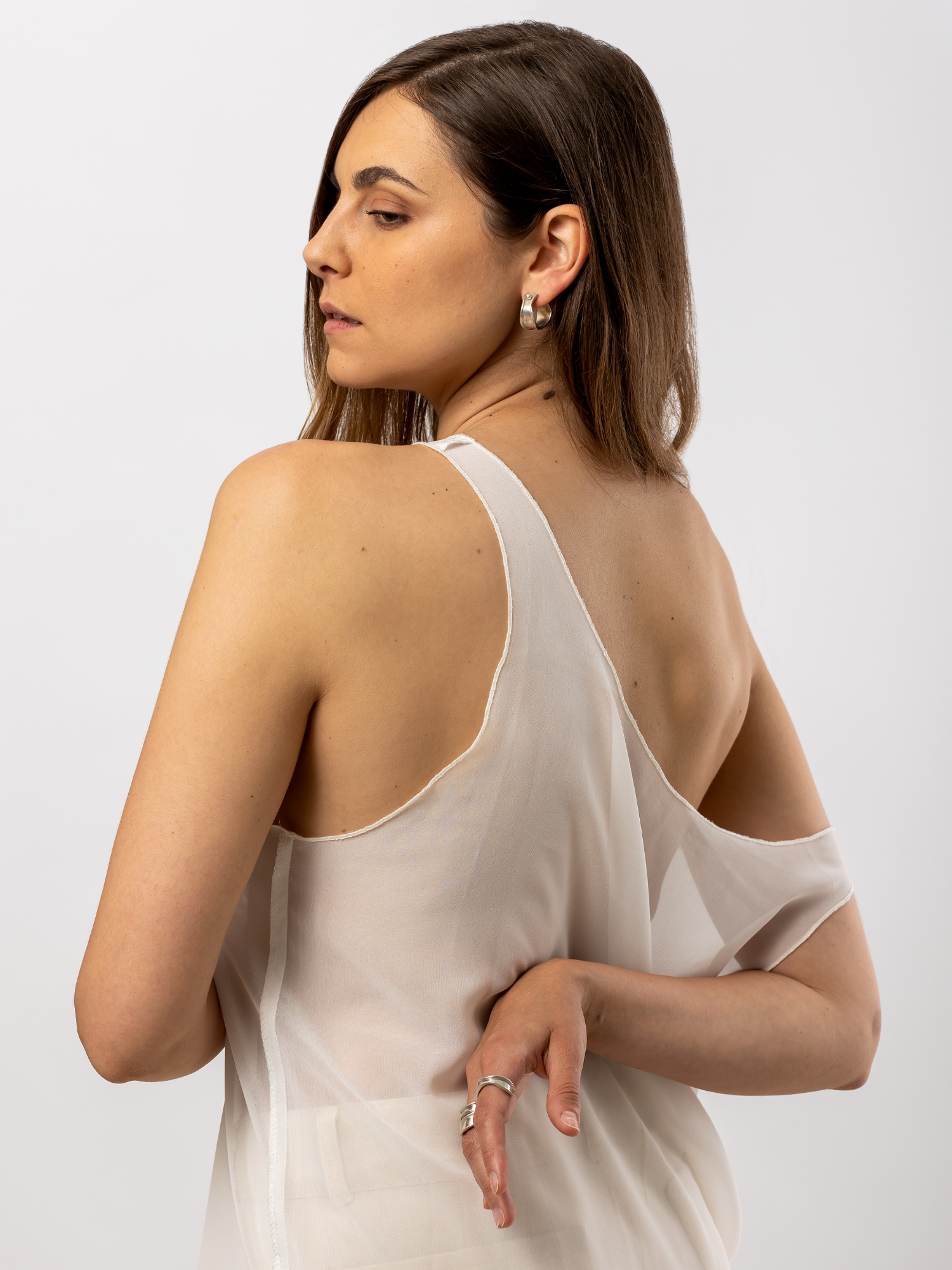 Nalu Silver Hoop Earrings