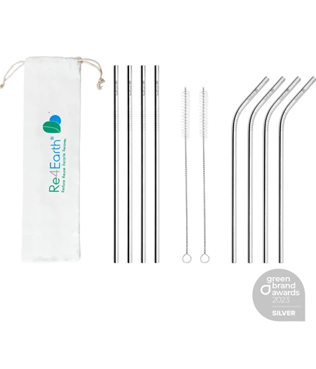 Re4Earth Metal Straws | 8x Set