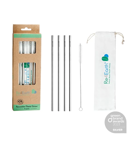 Re4Earth Metal Straw | 4-Pack