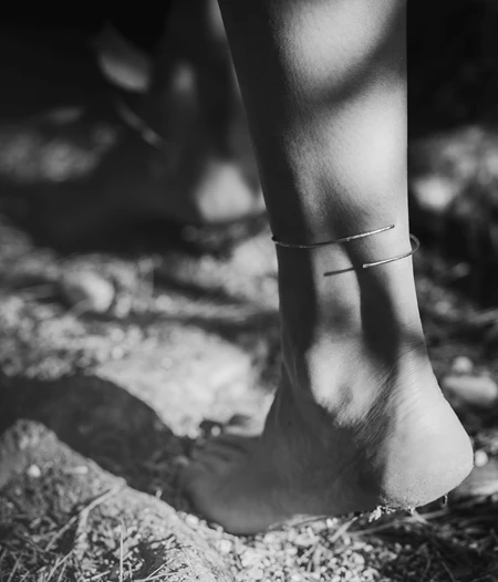 Hammered Silver Anklet