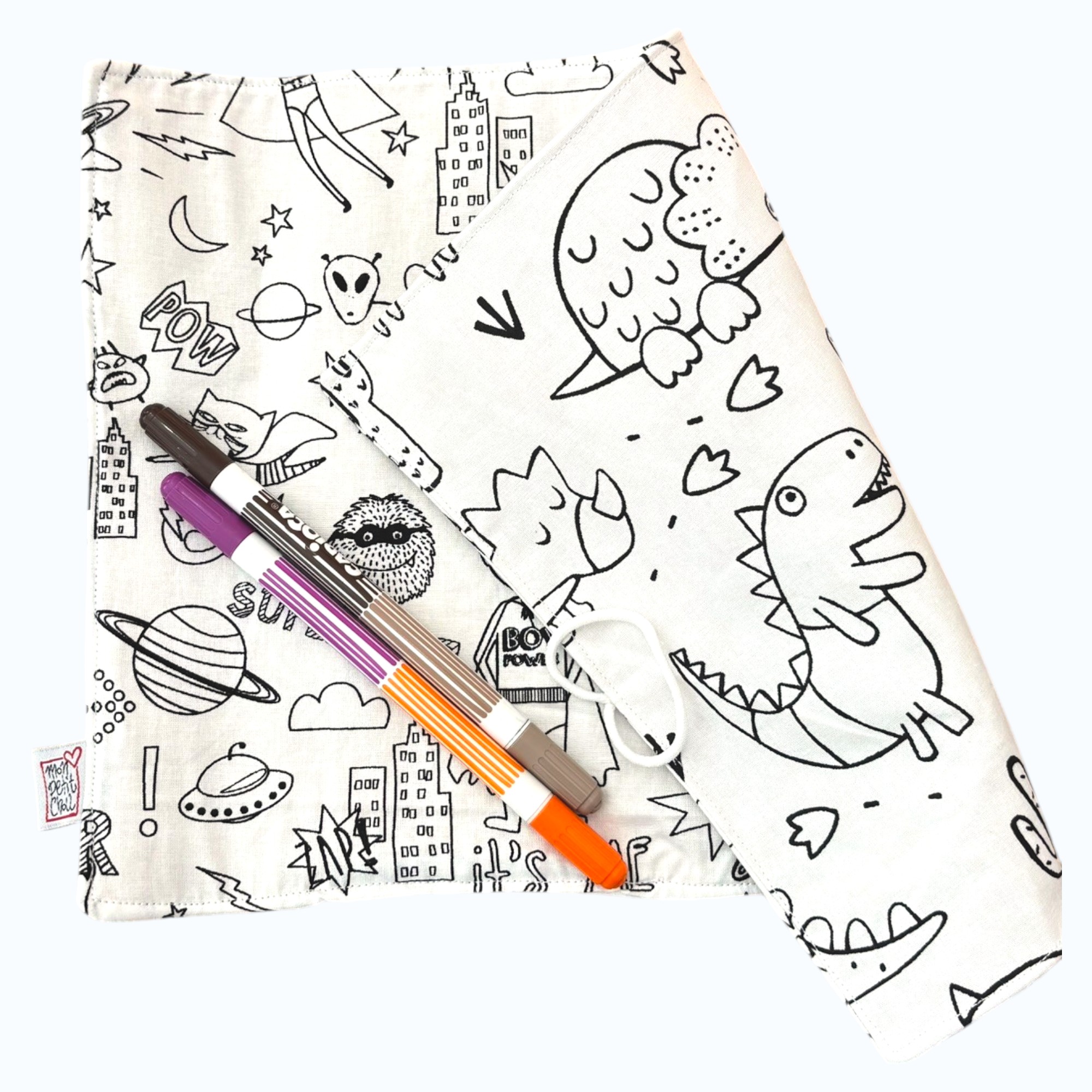 Coloring page roll με 2 μαρκαδόρους