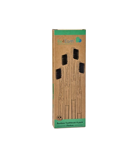 Re4Earth Bamboo Toothbrush | 4-Pack