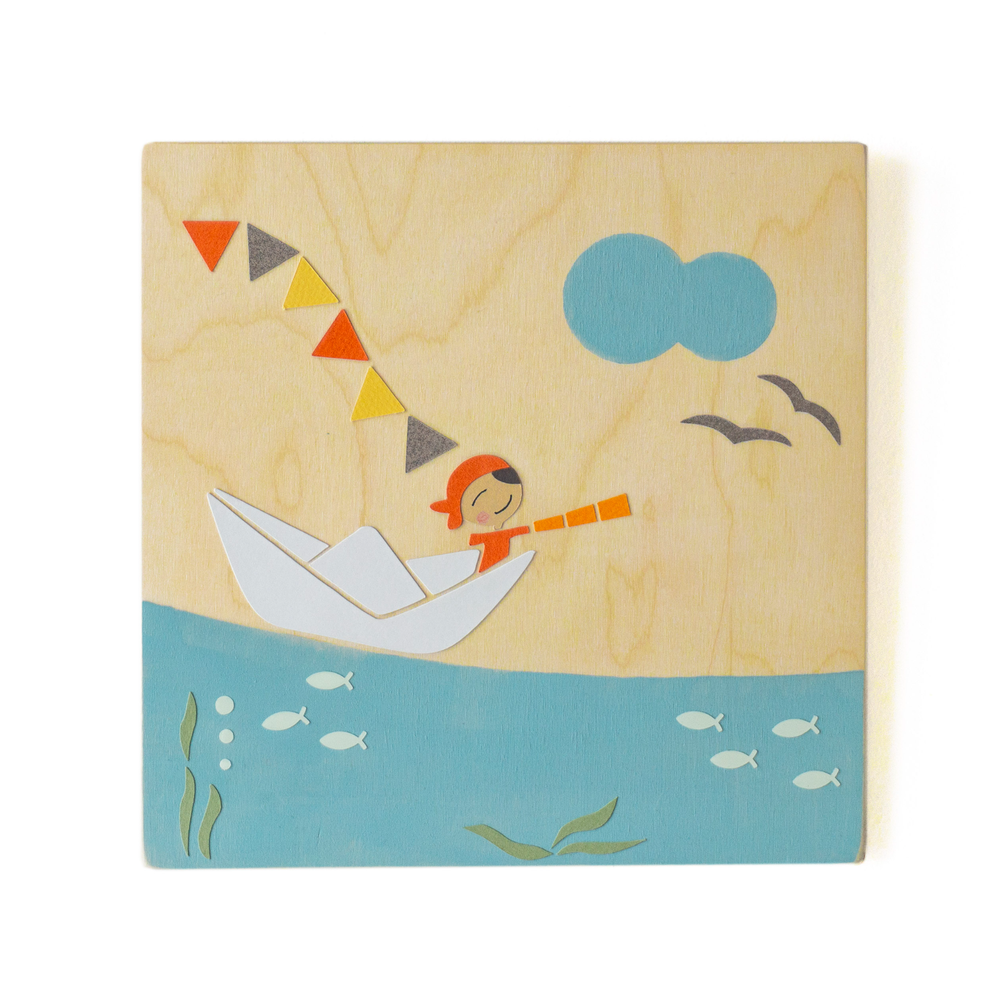 "Πειρατής" παιδικός πίνακας σε ξύλο