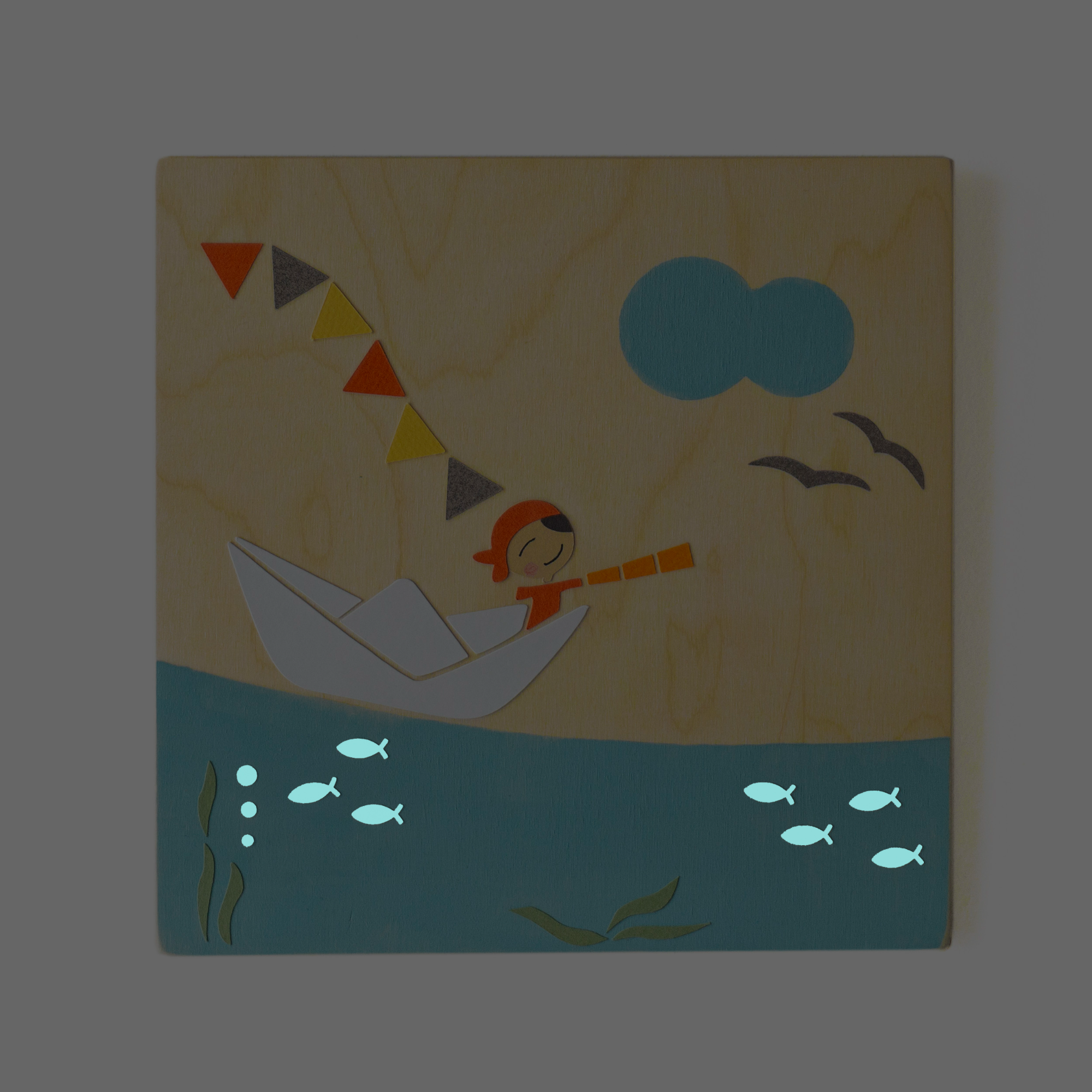 "Πειρατής" παιδικός πίνακας σε ξύλο