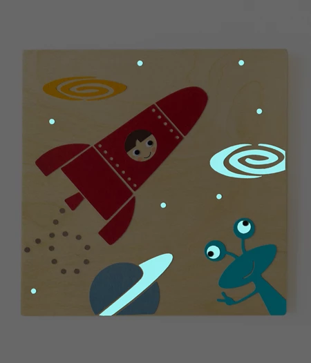 Παιδικός πίνακας με θέμα το διάστημα