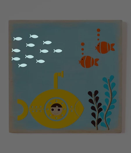 Scuba diver nautical nursery decor