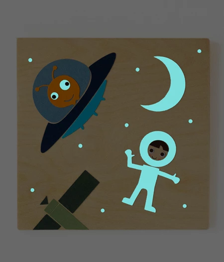"Space" nursery wall art