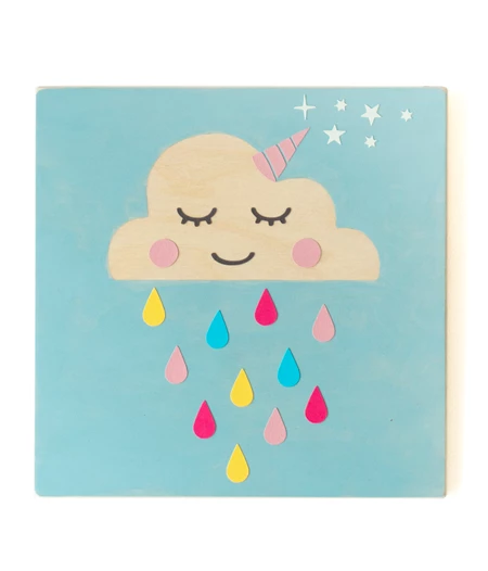 Παιδικός ξύλινος πίνακας «σύννεφο που κοιμάται»