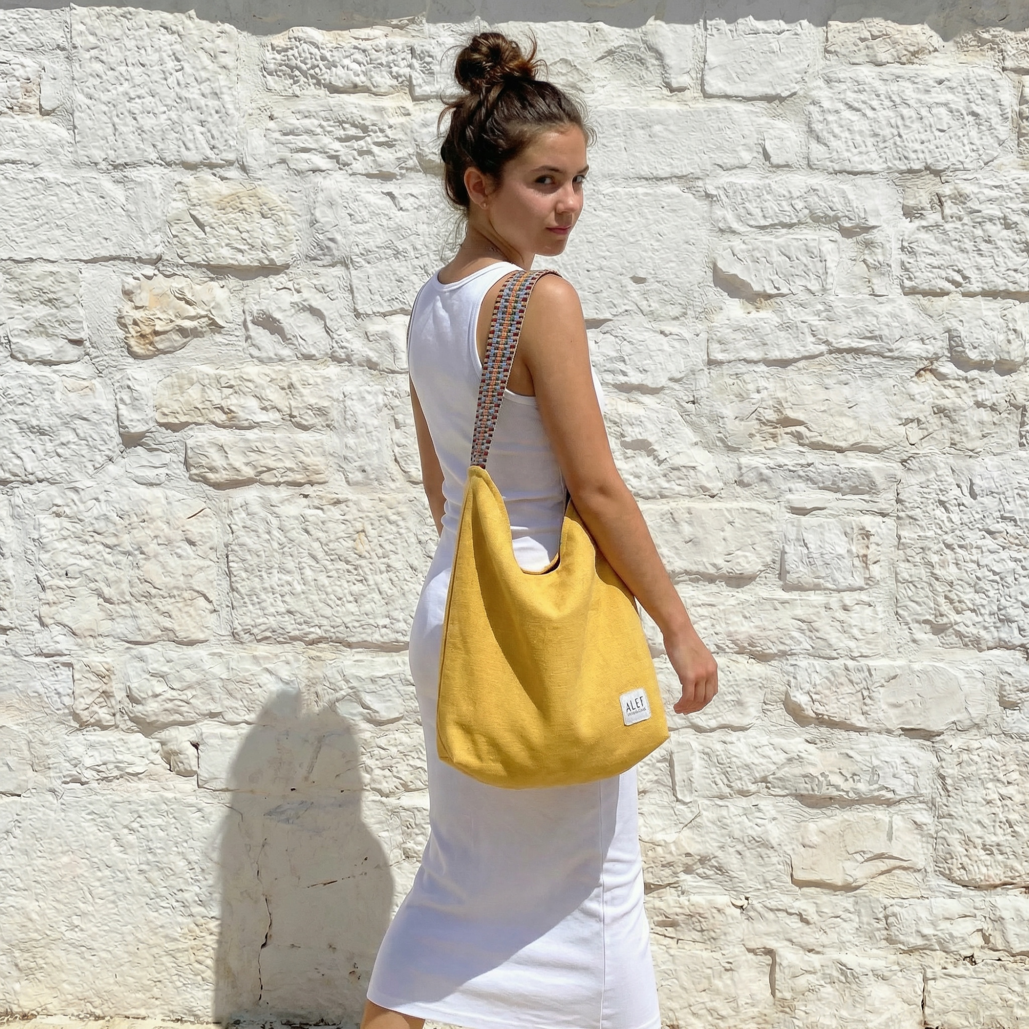 The Square Tote in Yellow