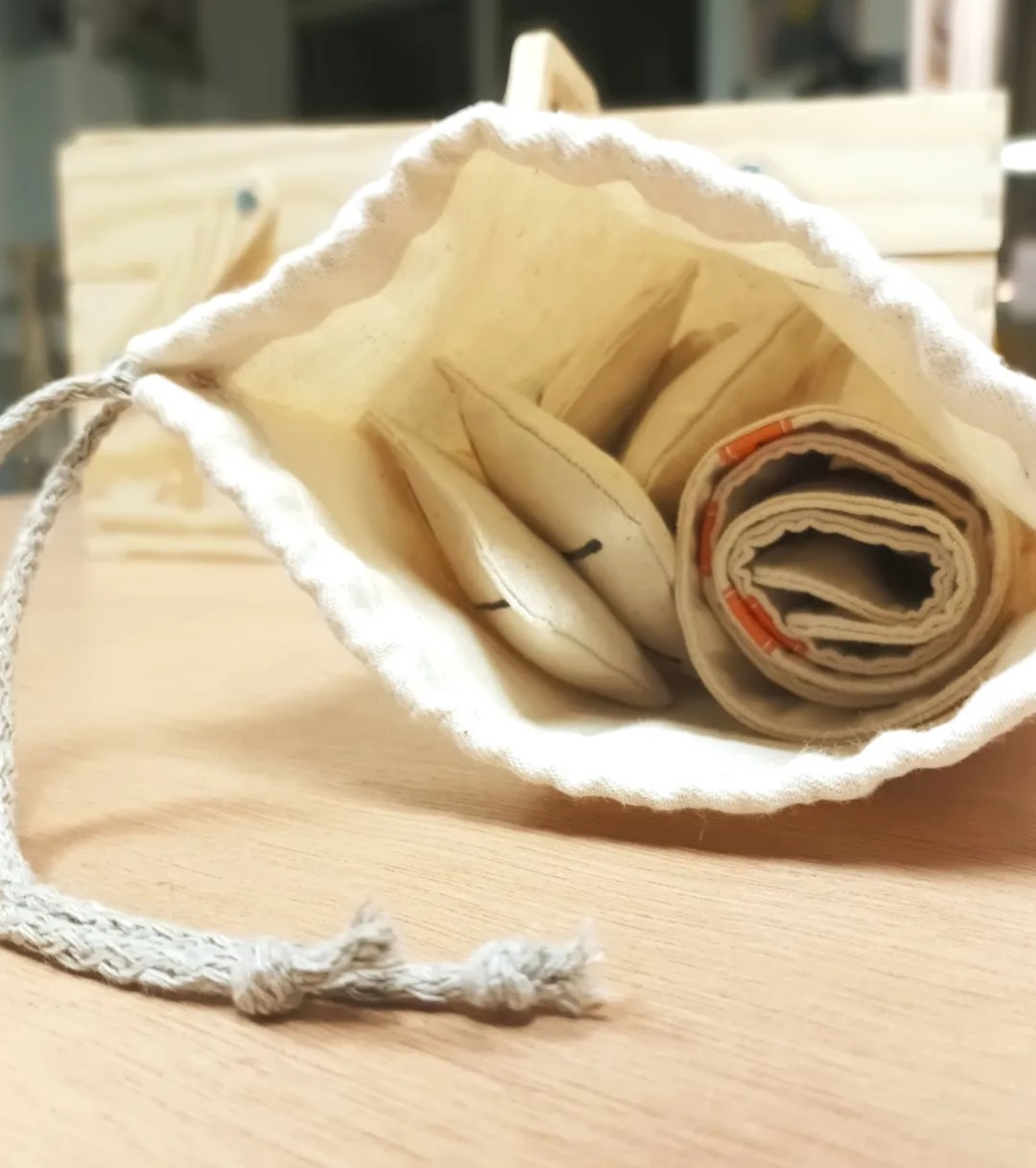 the TIC-TAC-TOE game in a bag