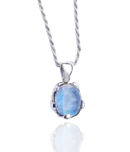 Melted moonstone necklace