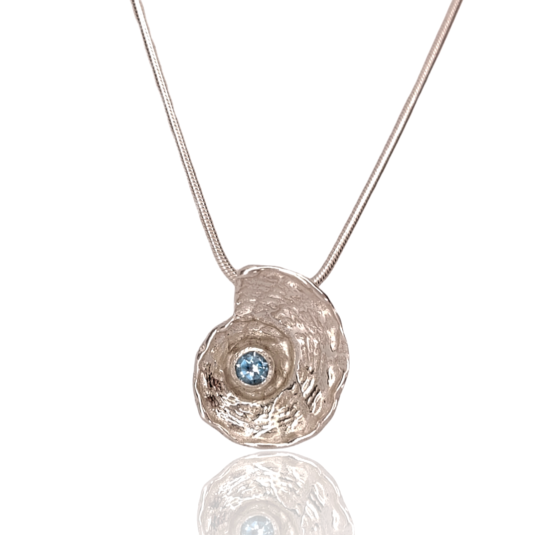 shell with stone necklace