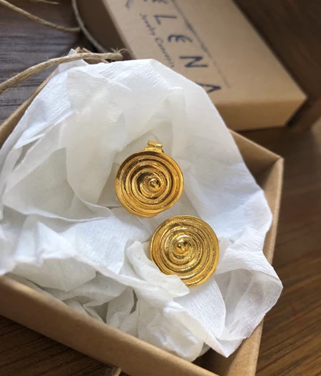 Spiral stud earrings