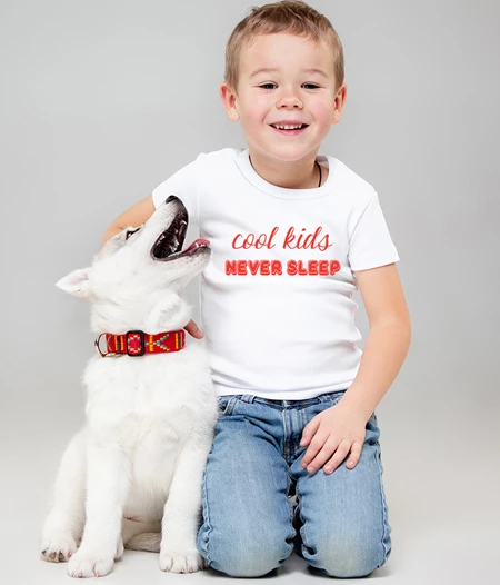 cool kids never sleep, t-shirt for toddlers