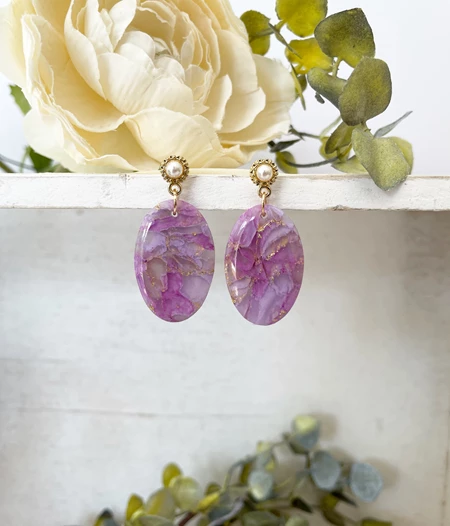 Lilac Clay Earrings
