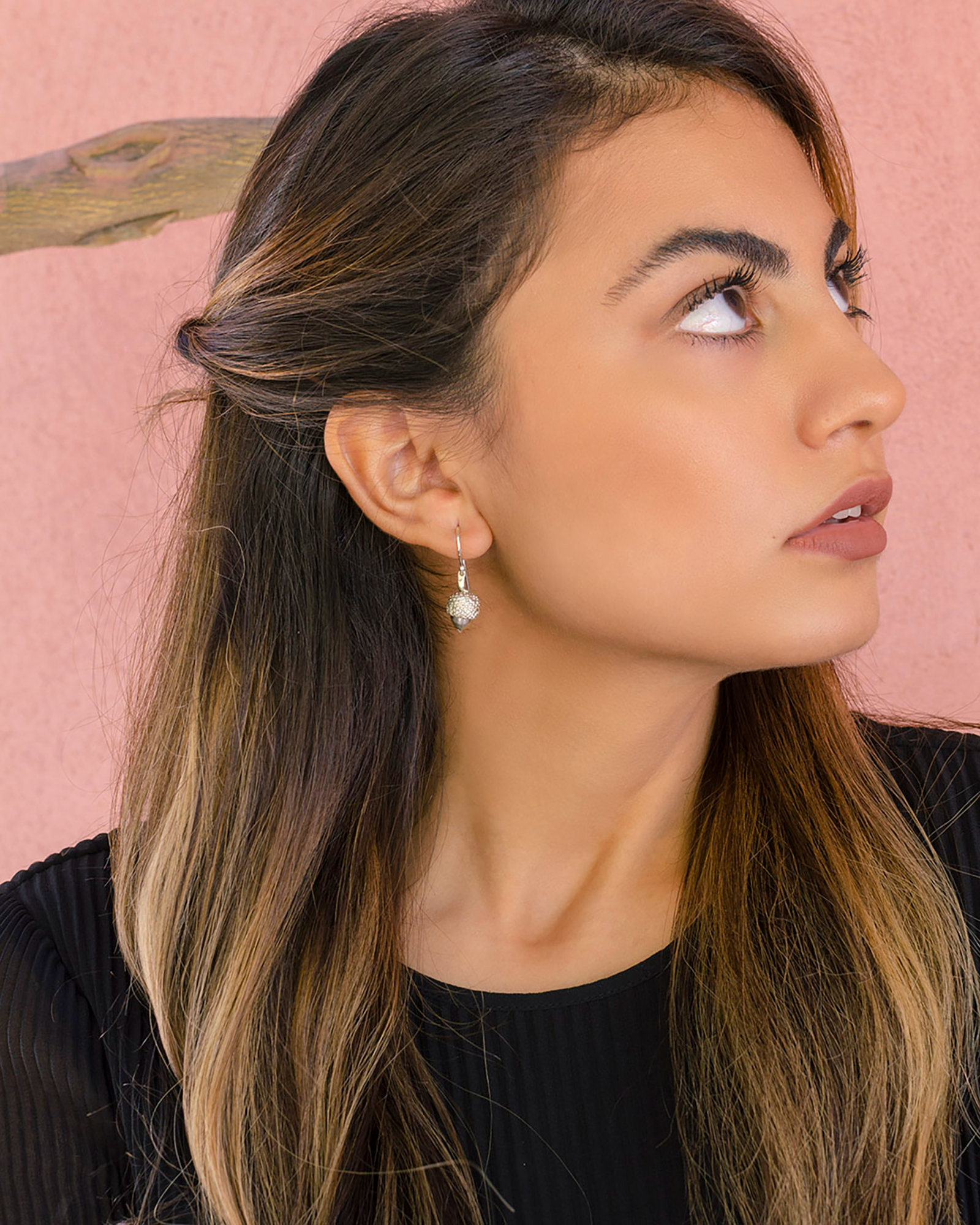 Silver acorn earrings
