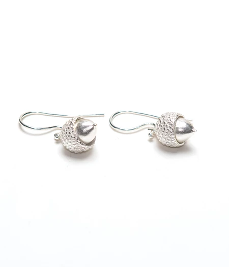 Silver acorn earrings
