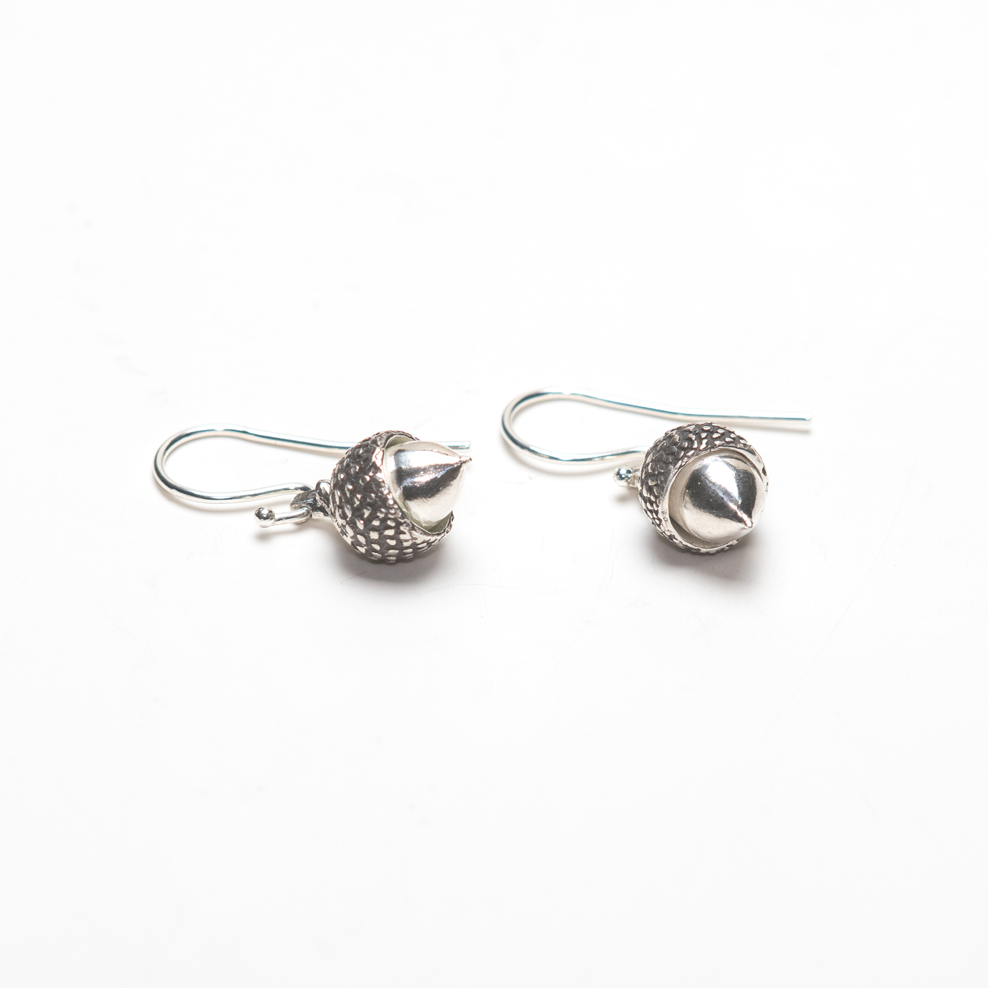 Silver acorn earrings
