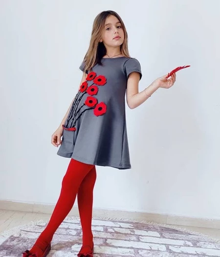 Red poppies dress