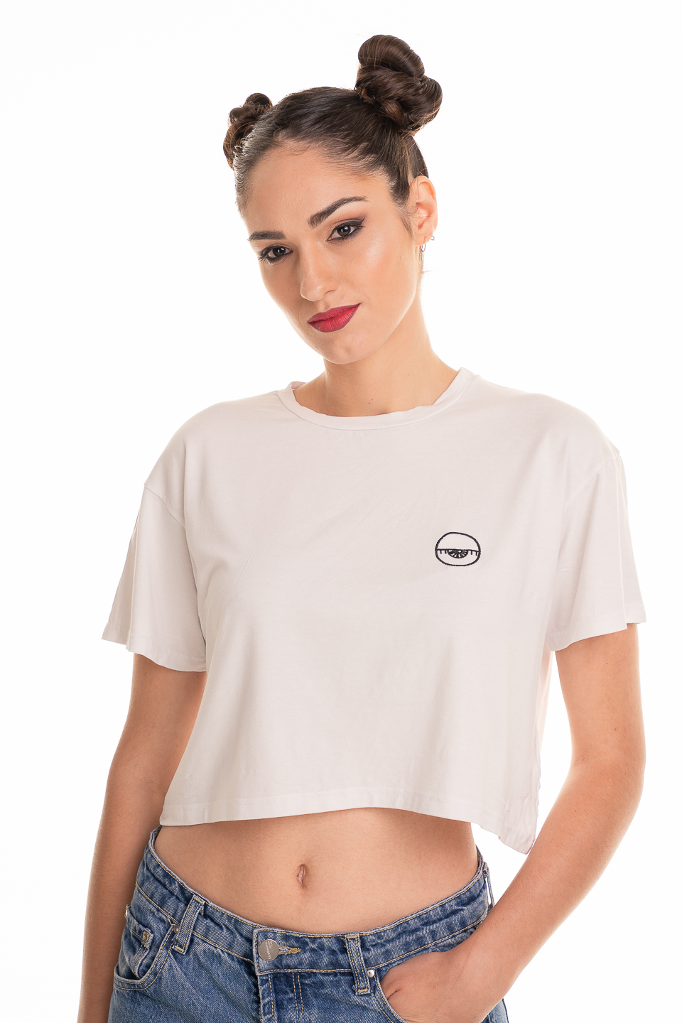 ERL23ss SKULL PRINT CROPPED T−SHIRT｜メンズ