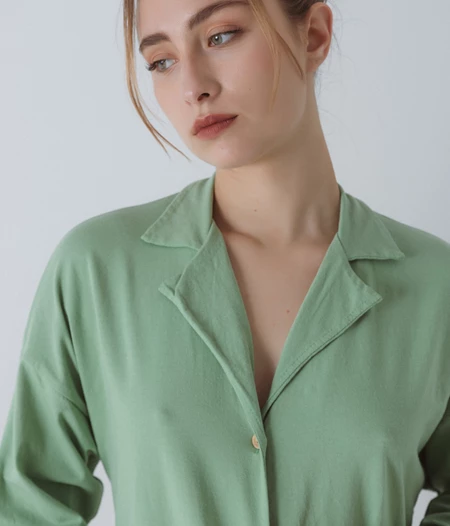 Long-sleeved Nightgown Green