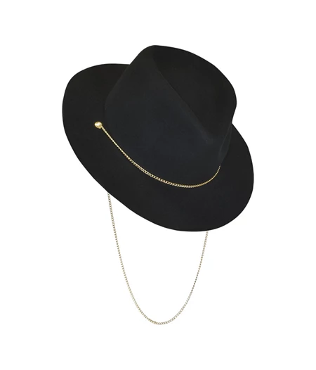 Μάλλινο Καπέλο Fedora Με Αλυσίδα
