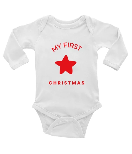 My first christmas outfit, personalized baby onesie for boys and girls, 