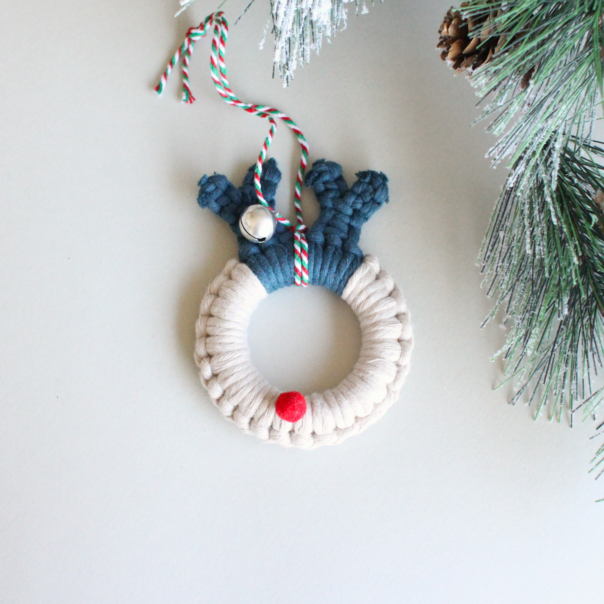 Rudolf, χειροποίητο στολίδι Χριστουγέννων