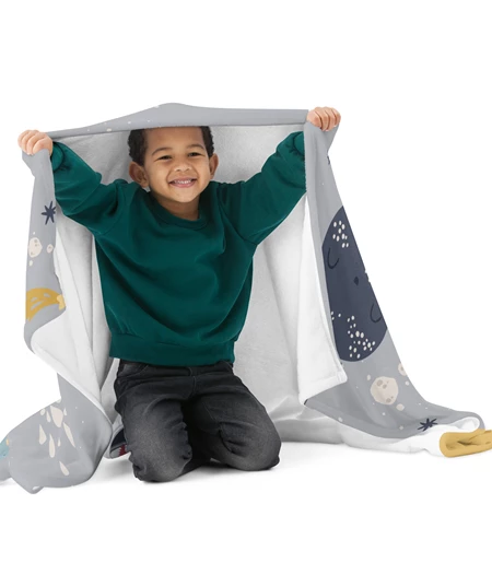 Dream big μικρός αστροναύτης προσωποποιημένη παιδική κουβέρτα 