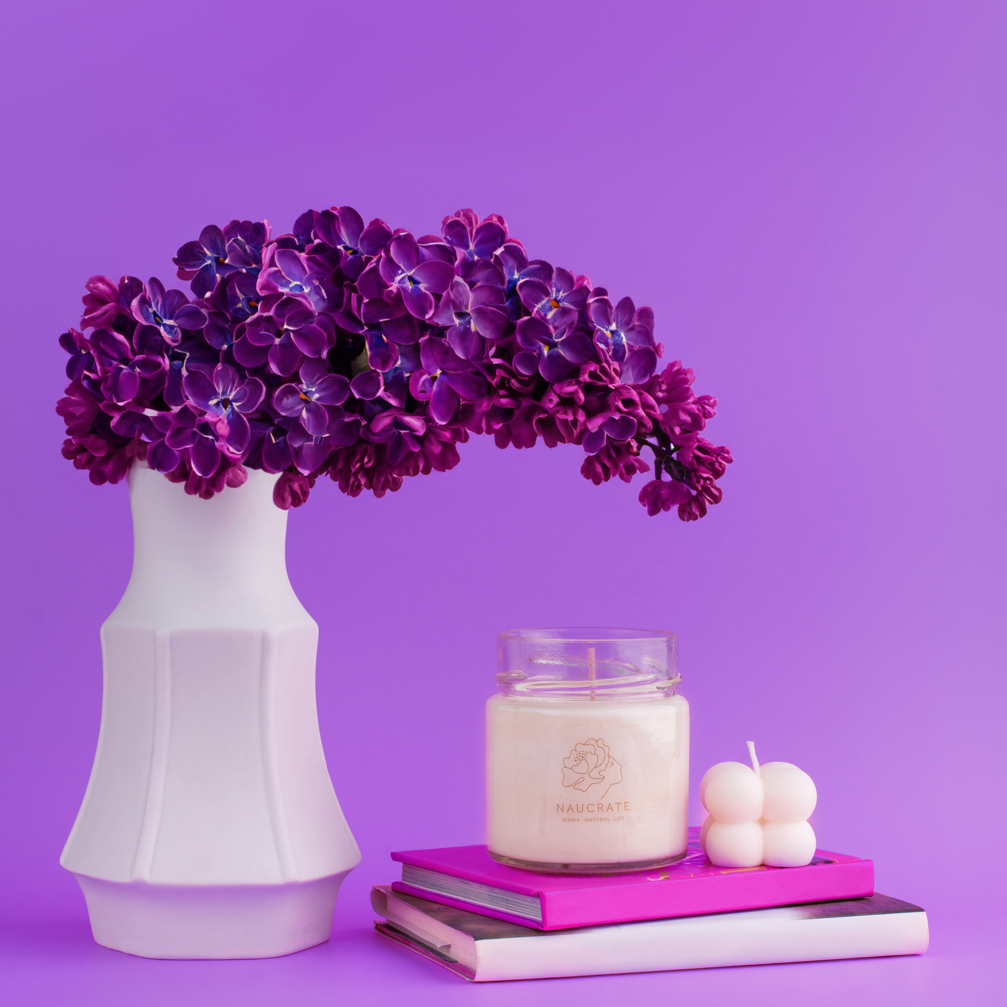 Χειροποίητο Κερί Σόγιας Lilac