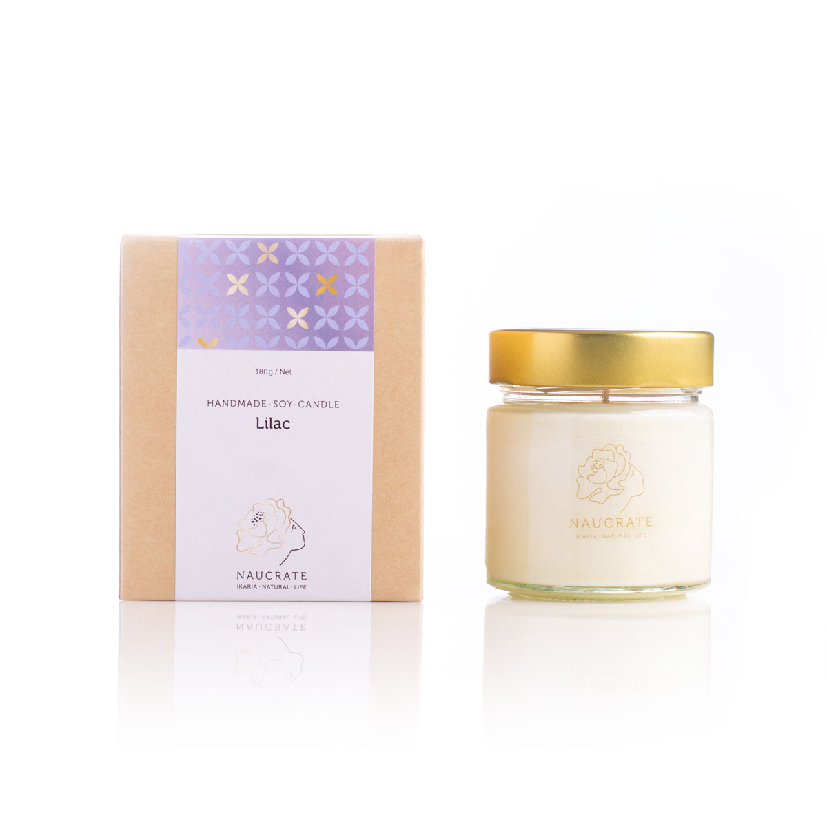 Χειροποίητο Κερί Σόγιας Lilac
