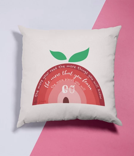 Apple rainbow of wisdom - Inspirational quote εξατομικευμένο διακοσμητικό κάλυμμα μαξιλαριού
